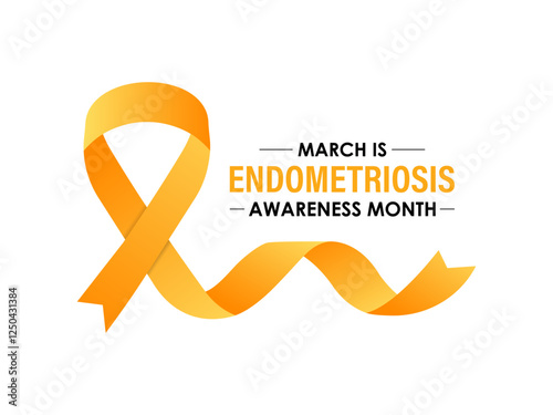 Endometriosis Awareness Month is observed every year in March to raise awareness about endometriosis, a chronic and often painful condition. Chronic pelvic pain, painful periods. Vector illustration.