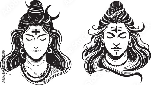 Lord Shiva Silhouette Vector