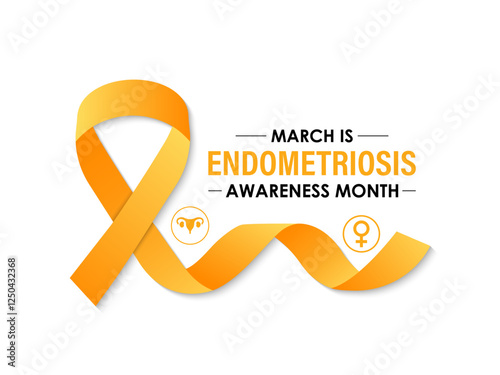 Endometriosis Awareness Month is observed every year in March to raise awareness about endometriosis, a chronic and often painful condition. Chronic pelvic pain, painful periods. Vector illustration.