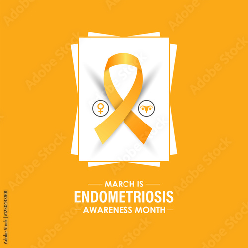 Endometriosis Awareness Month is observed every year in March to raise awareness about endometriosis, a chronic and often painful condition. Chronic pelvic pain, painful periods. Vector illustration.