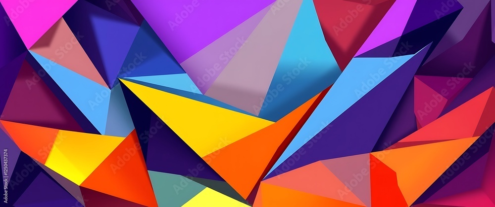 A meticulously crafted digital painting of a stylish geometric background featuring sharp angles and vibrant, contrasting colors, rendered in a high-resolution, ultra-detailed .