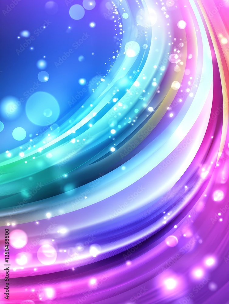 Fototapeta premium Colorful Abstract Light Streaks Background - Vibrant, dynamic design symbolizing energy, speed, technology, innovation, and creativity. Perfect for websites needing a modern, eye-catching visual.
