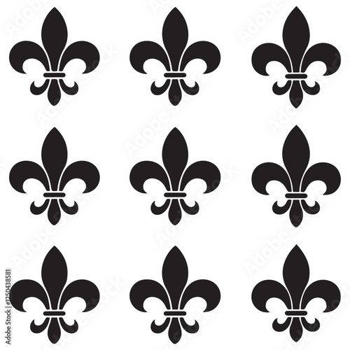 fleur de lis icon vector with trendy design