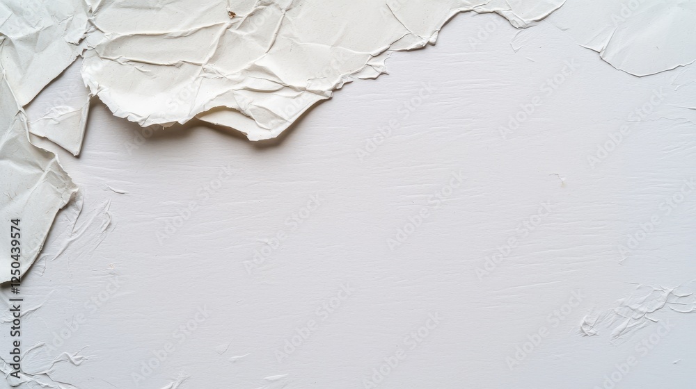 A textured, partially peeled white surface with soft creases and subtle variations in tone, creating an abstract, minimalist aesthetic. A textured, partially peeled white surface with soft creases and subtle variations in tone, creating an abstract, minimalist aesthetic.