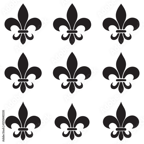 fleur de lis icon vector with trendy design
