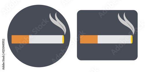 Smoke icon set. Symbol of smoking vector sign website logo design. Cigarette simple concept sign isolated on white background. Cigarette vector icon, smoking symbol. Vector illustration.