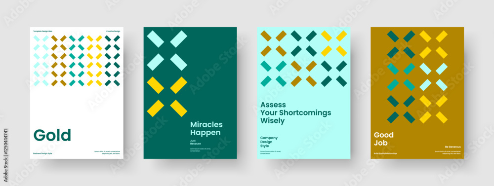 Obraz premium Modern Business Presentation Design. Geometric Book Cover Template. Creative Poster Layout. Report. Flyer. Banner. Background. Brochure. Leaflet. Brand Identity. Pamphlet. Notebook. Portfolio
