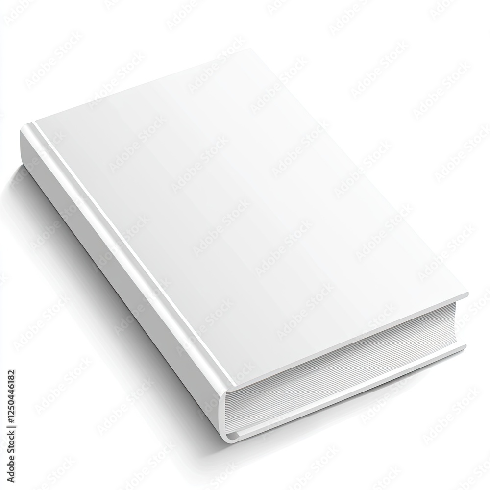 Blank white book mockup, isolated, design template, white background Blank white book mockup, isolated, design template, white background