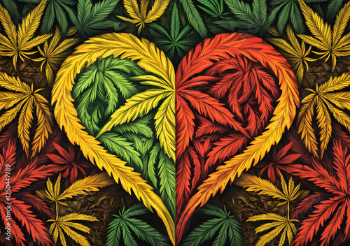 Abstract background with red green yellow. Rasta concept.