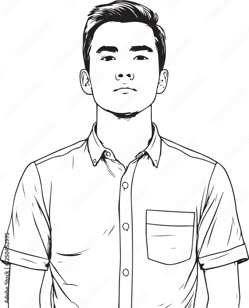 sketch of a man sketch of a man