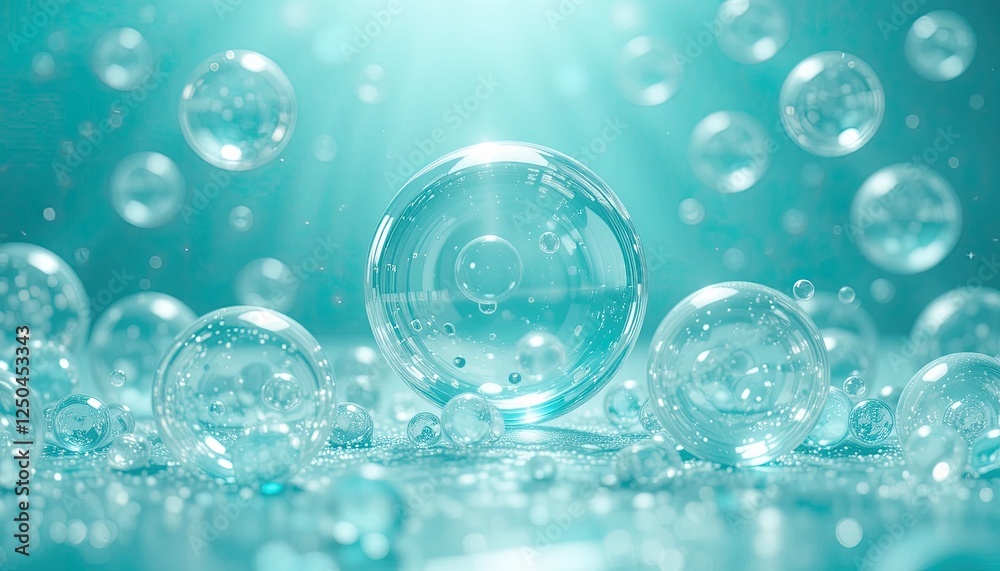 Delicate Mint Green Bubbles and Liquid Abstract Design,Perfect for Skincare Products Delicate Mint Green Bubbles and Liquid Abstract Design,Perfect for Skincare Products