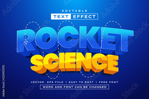 Rocket Science 3D Editable Text Effect