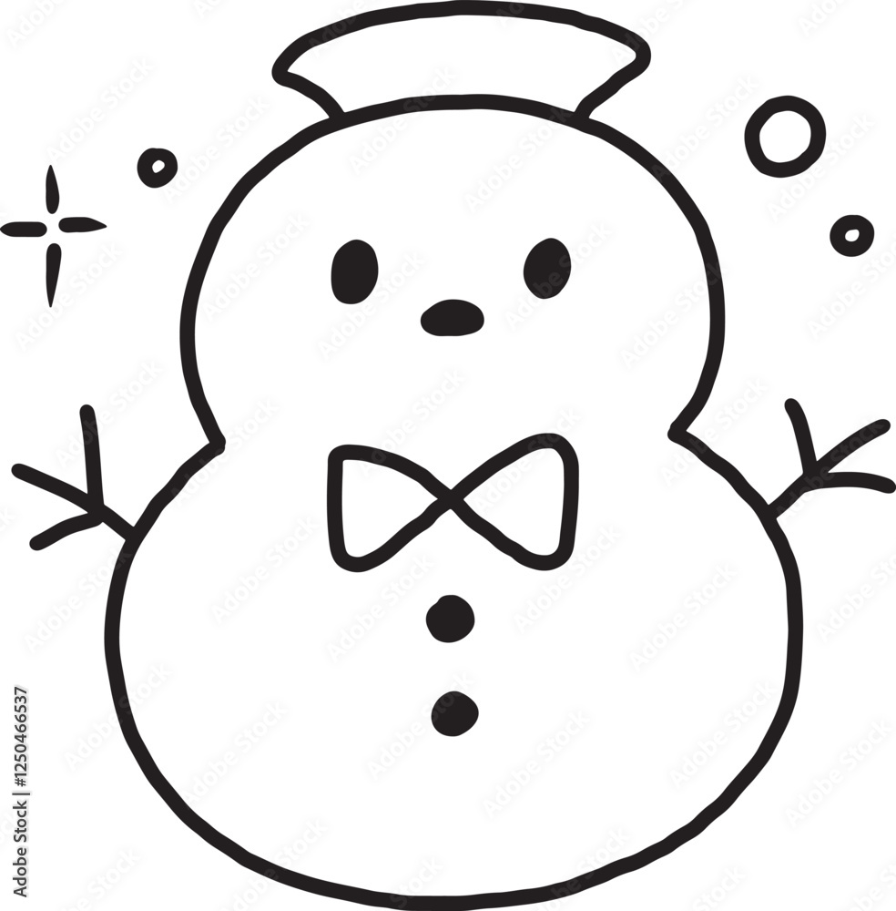 Obraz premium snowman with scarf