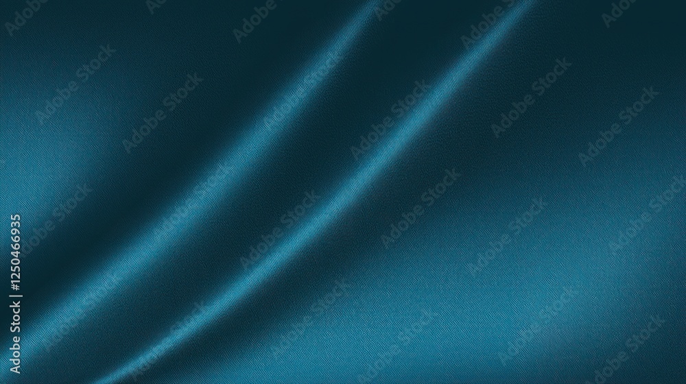 Teal silk fabric texture, soft folds, dark background, design element Teal silk fabric texture, soft folds, dark background, design element