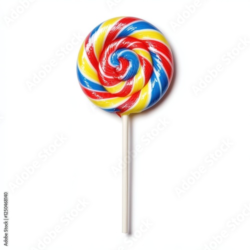 Wallpaper Mural Colorful Swirled Lollipop with Bright Red Yellow and Blue Stripes Torontodigital.ca