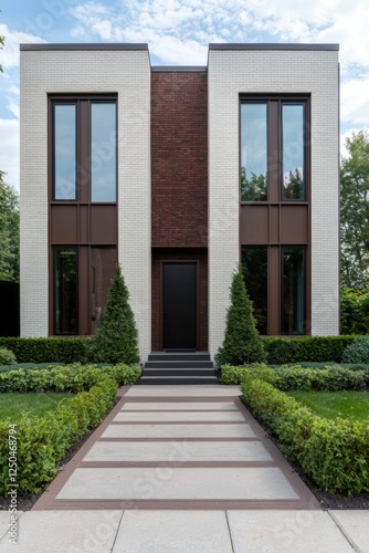 Wallpaper Mural Modern House Exterior with Lush Landscape and Wellness Focus in a Serene Environment Torontodigital.ca