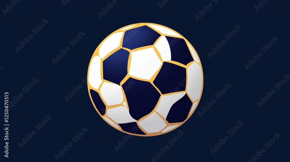 Fototapeta premium Soccer Ball Icon Line Sketch Design - Elegant soccer ball icon, white line sketch style. Symbolizes sport, competition, teamwork, victory, and global game.