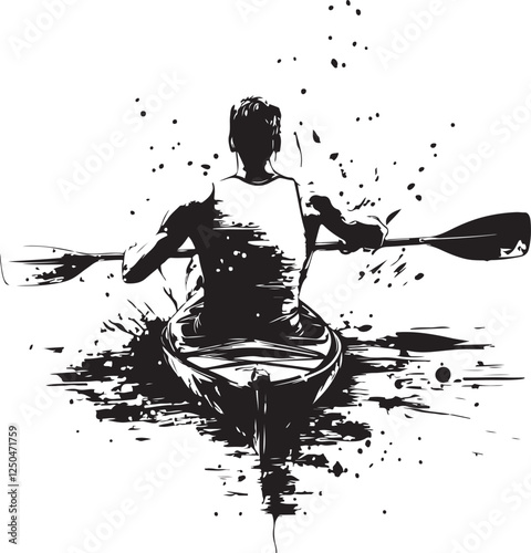 silhouette of a man in the water