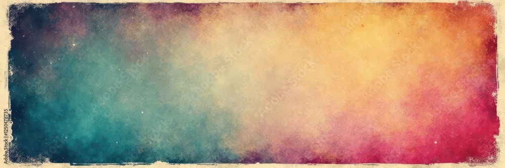 Obraz premium Faded polaroid, taped edges, textured backdrop, design, snapshot, film