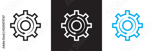 Update software icon .  System upgrade notification .  Progress install sign business concept.  isolated on white and black background. vector illustration. EPS 10