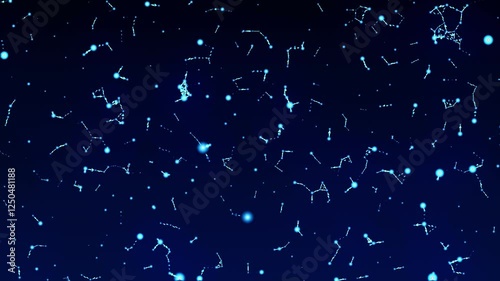 Cool sci-fi network with glowing constellations. A perfect sci-fi background for space, technology, and cosmic-themed designs.