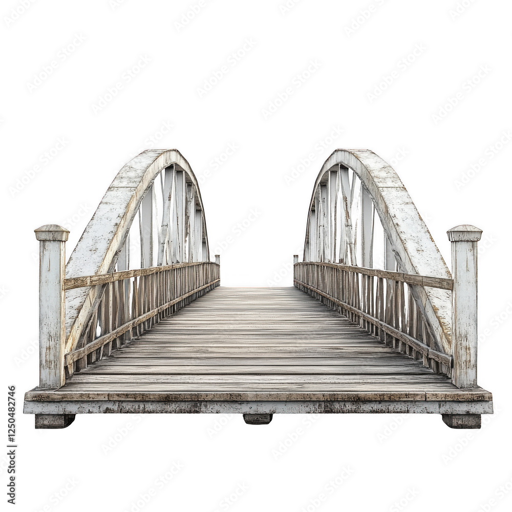 Fototapeta premium Bridge isolated on white or transparent background