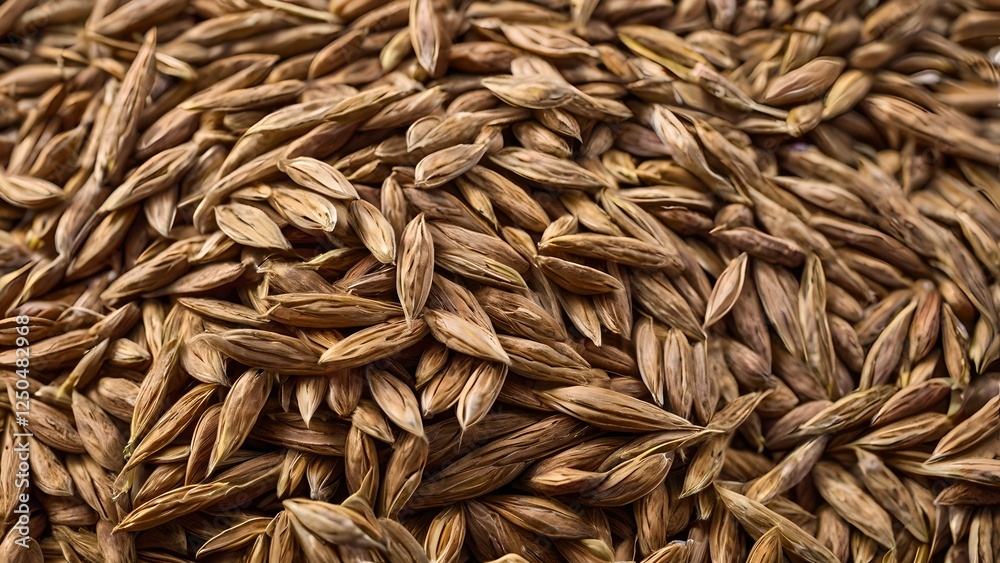 Organic Rye Grain Seeds Close Up Texture Organic Rye Grain Seeds Close Up Texture