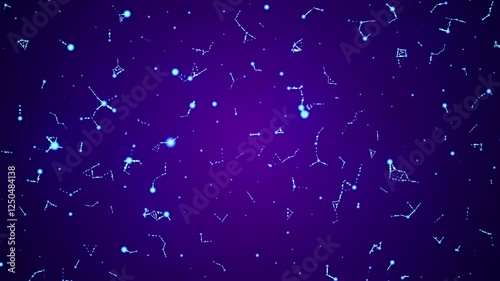 Cool sci-fi network with glowing constellations. A perfect sci-fi background for space, technology, and cosmic-themed designs.