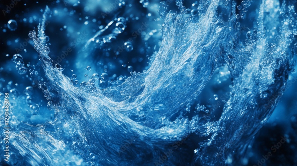 Fototapeta premium Abstract Blue Water Splash