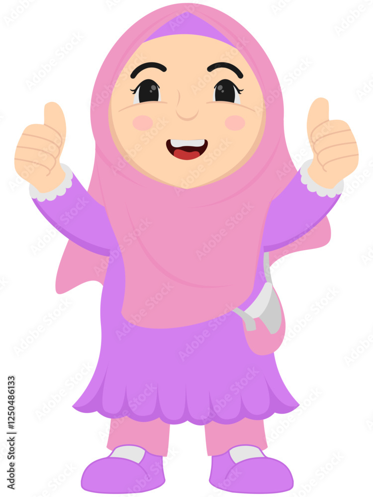 Muslimah School Girl Illustration for Ramadan Muslimah School Girl Illustration for Ramadan
