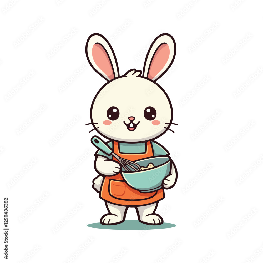 Cute Rabbit Cartoon Vector Icon Illustration. Animal Nature Icon Concept Isolated Flat happy illustration Cute Rabbit Cartoon Vector Icon Illustration. Animal Nature Icon Concept Isolated Flat happy illustration