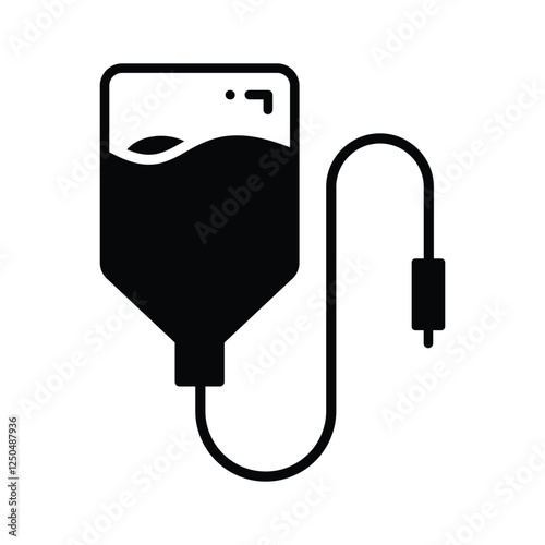Well designed icon of iv drip, intravenous transfusion Therapy