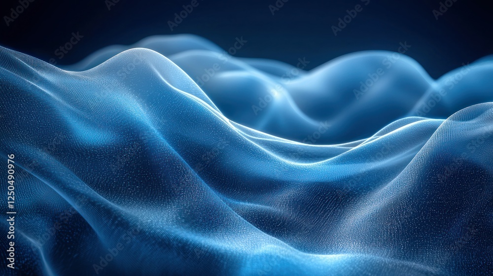 Blue waves abstract background dark gradient flow