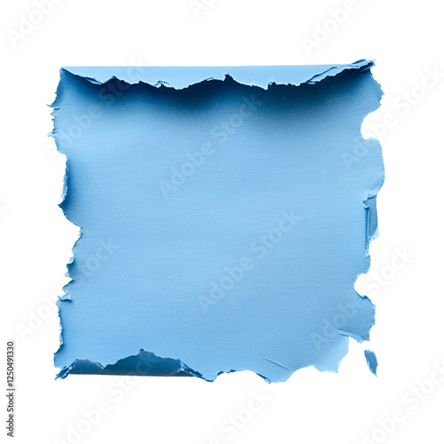 Torn Blue Paper, Ripped Edges, Texture, Background, Design, Abstract, Craft, Grunge, Template, Mater