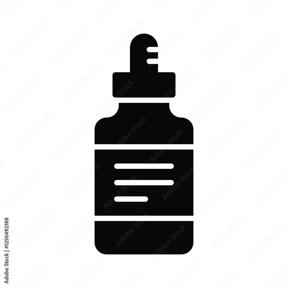 An icon of dropper bottle in modern design style An icon of dropper bottle in modern design style