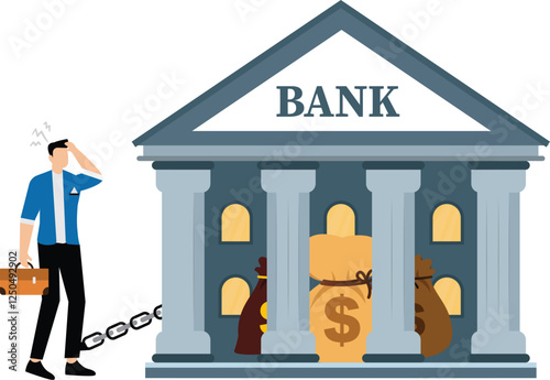 Bank debt, bank mortgages, heavy debt pressures, traders are tied by the chains of the banks to their legs