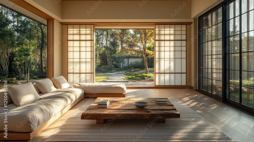 White wooden wardrobe with sliding doors in modern bedroom White wooden wardrobe with sliding doors in modern bedroom