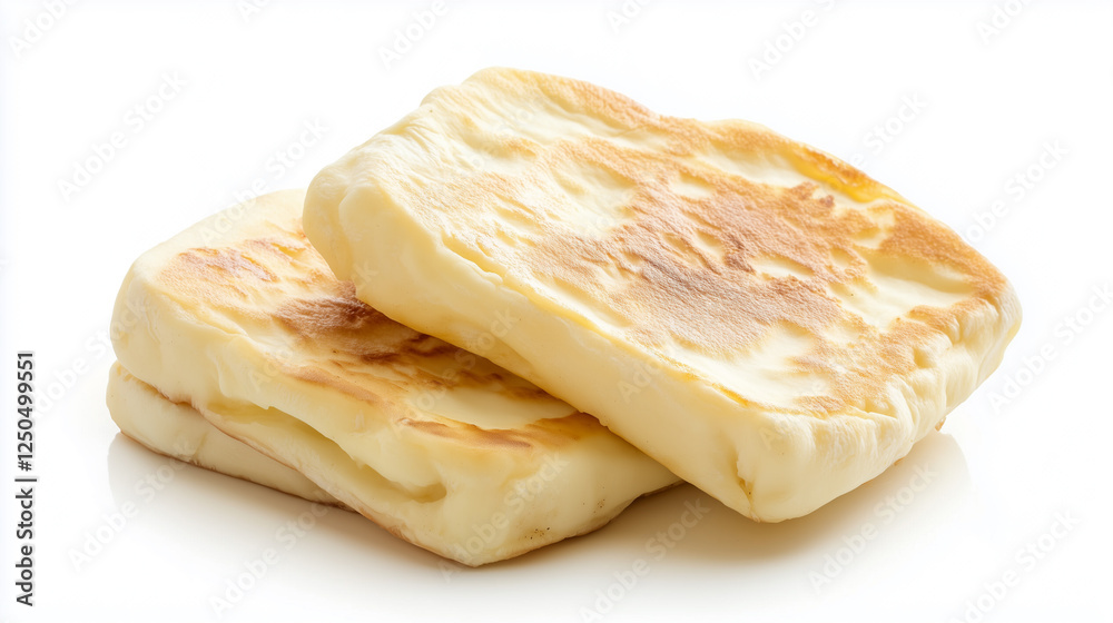 Halloumi cheese isolated on white background Halloumi cheese isolated on white background