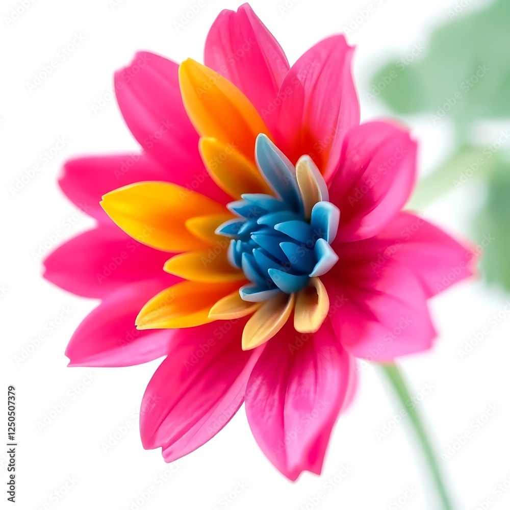 Fototapeta premium pink and yellow dahlia