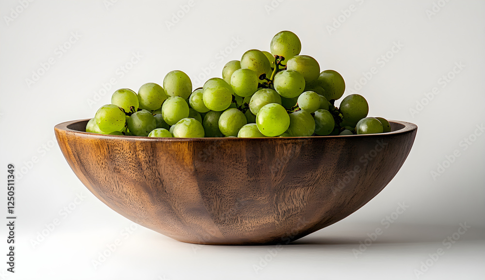 Empty wooden bowl with green grapes isolated on a white background, detailed photograph, high resolution, professional photograph, super-resolution, megapixel, dynamic lighting, stock photography, Empty wooden bowl with green grapes isolated on a white background, detailed photograph, high resolution, professional photograph, super-resolution, megapixel, dynamic lighting, stock photography,