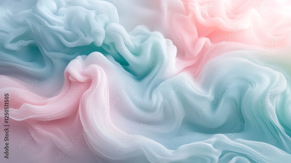 Obraz premium Pastel Pink And Blue Abstract Swirl Texture