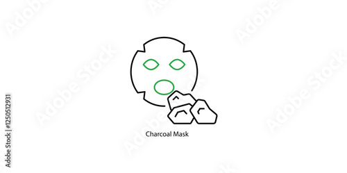 Charcoal Mask Icon: Deep Cleansing and Pore Detox Skincare