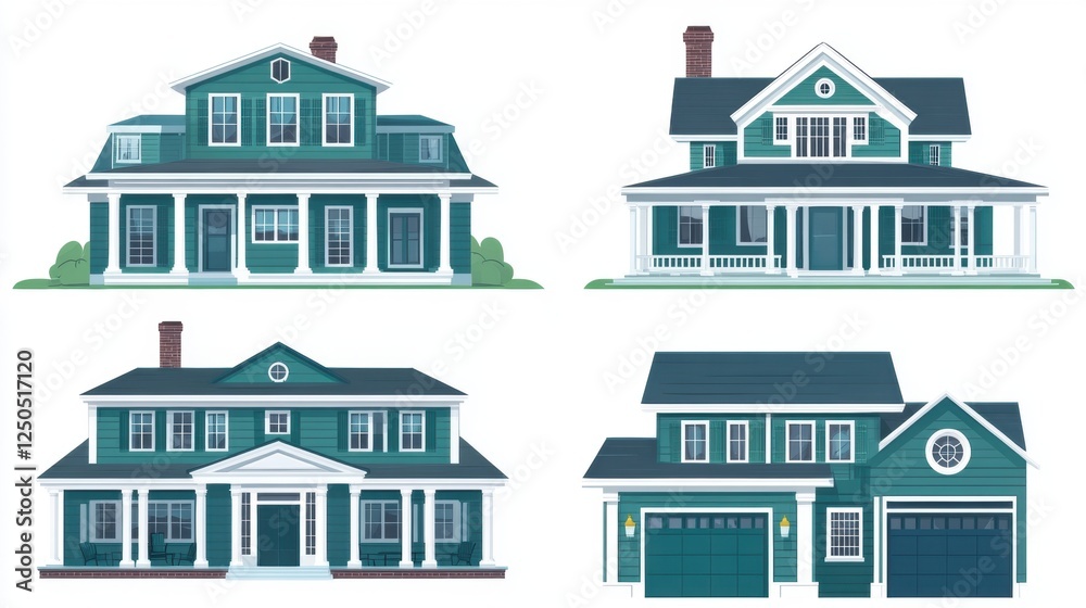 Collection of Modern Green Houses with Different Architectural Styles Collection of Modern Green Houses with Different Architectural Styles