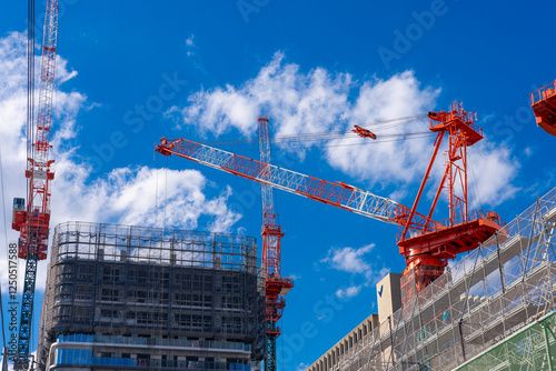 マンションの施工風景