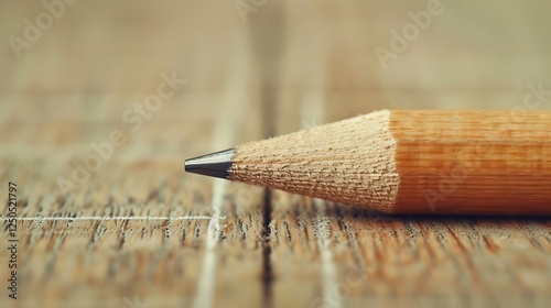 Wooden pencil draws a straight line. Stability or stagnancy concept in business market.