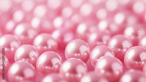 closeup of large collection of lustrous pink pearls