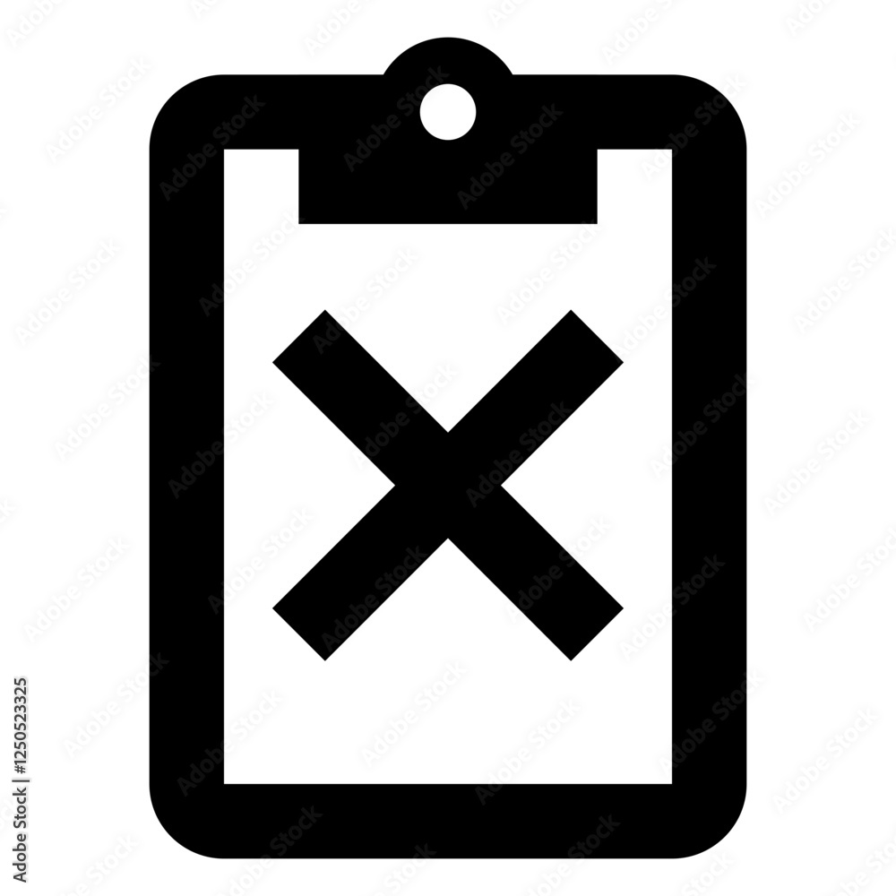 Obraz premium Notepad X - Simple Minimalist Editor Icon for UI and Button Design