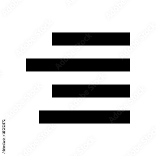 Right Align - Simple Minimalist Editor Icon for UI and Button Design