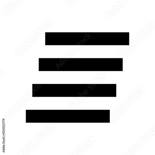 Italic Align - Simple Minimalist Editor Icon for UI and Button Design