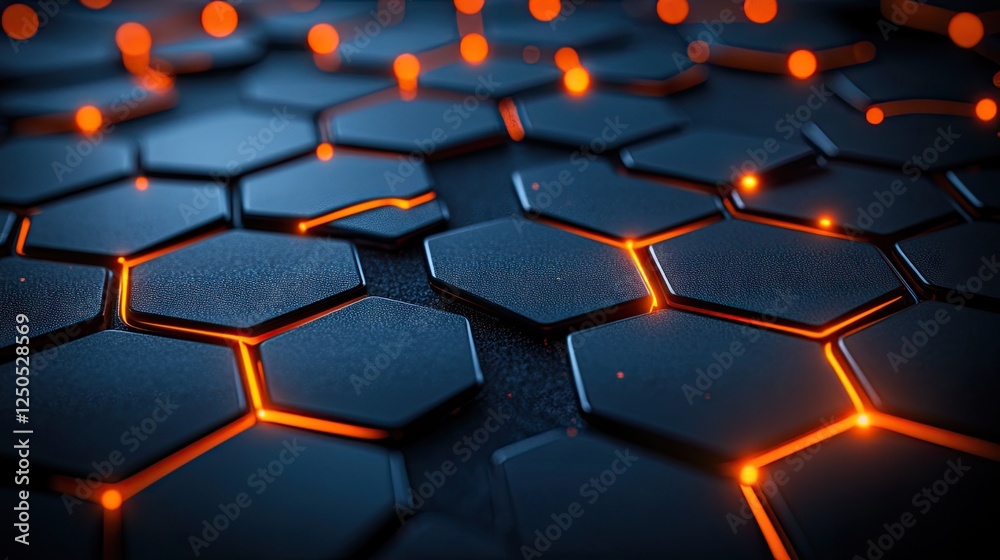 Glowing Hexagon Network Technology Background Glowing Hexagon Network Technology Background